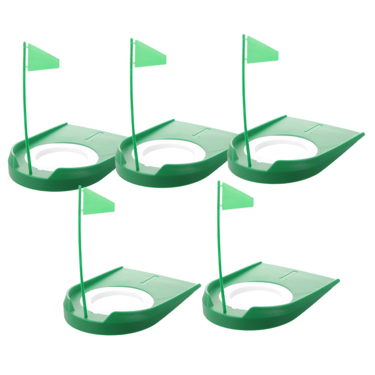 HANABASS 5pcs Golf Practice Tool Portable Indoor Putting Cup with Golfing Hole Cup for Training Aid