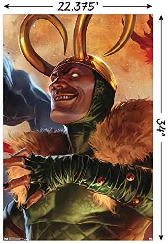 Poster Marvel Loki affiche murale couverture comics avec fixation - 3