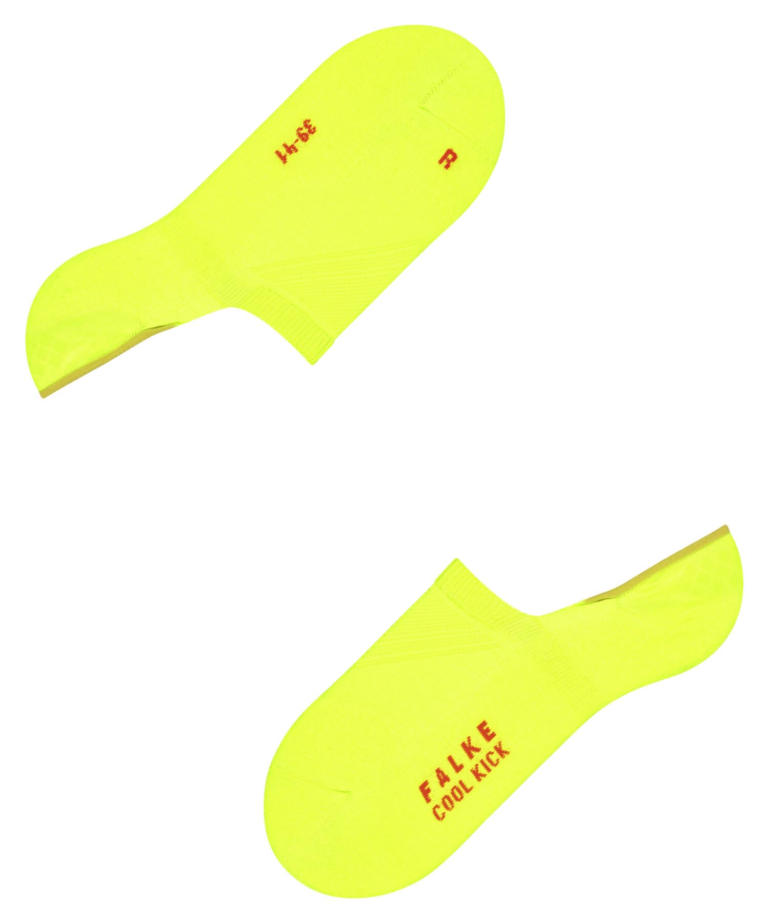 FALKE Uniseks Stopki Cool Kick Invisible U In materiał funkcyjny niewidoczne jednokolorowe 1 Para, Żółty Lightning 1325, 42-43