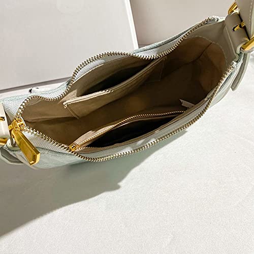 Andy's Orchids Summer Bag Crossbody Bag for Women, Small Denim Underarm Half Moon Bag Portable Shoulder Bag3