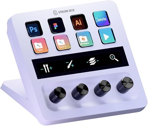 Elgato Stream Deck + blanco, mezclador de audio, consola de producción y controlador de estudio para creadores de contenido, streaming, juegos, con disponible en Yaxa Colombia