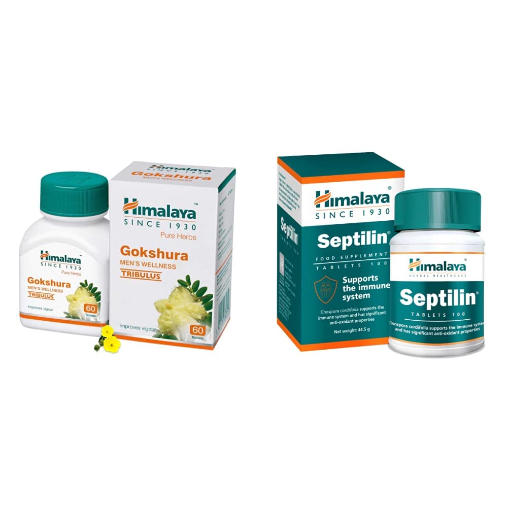 Complément Alimentaire Himalaya Gokshura - 60 Comprimés à Base De Tribulus, Pour Le Bien-être Masculin Et La Vitalité