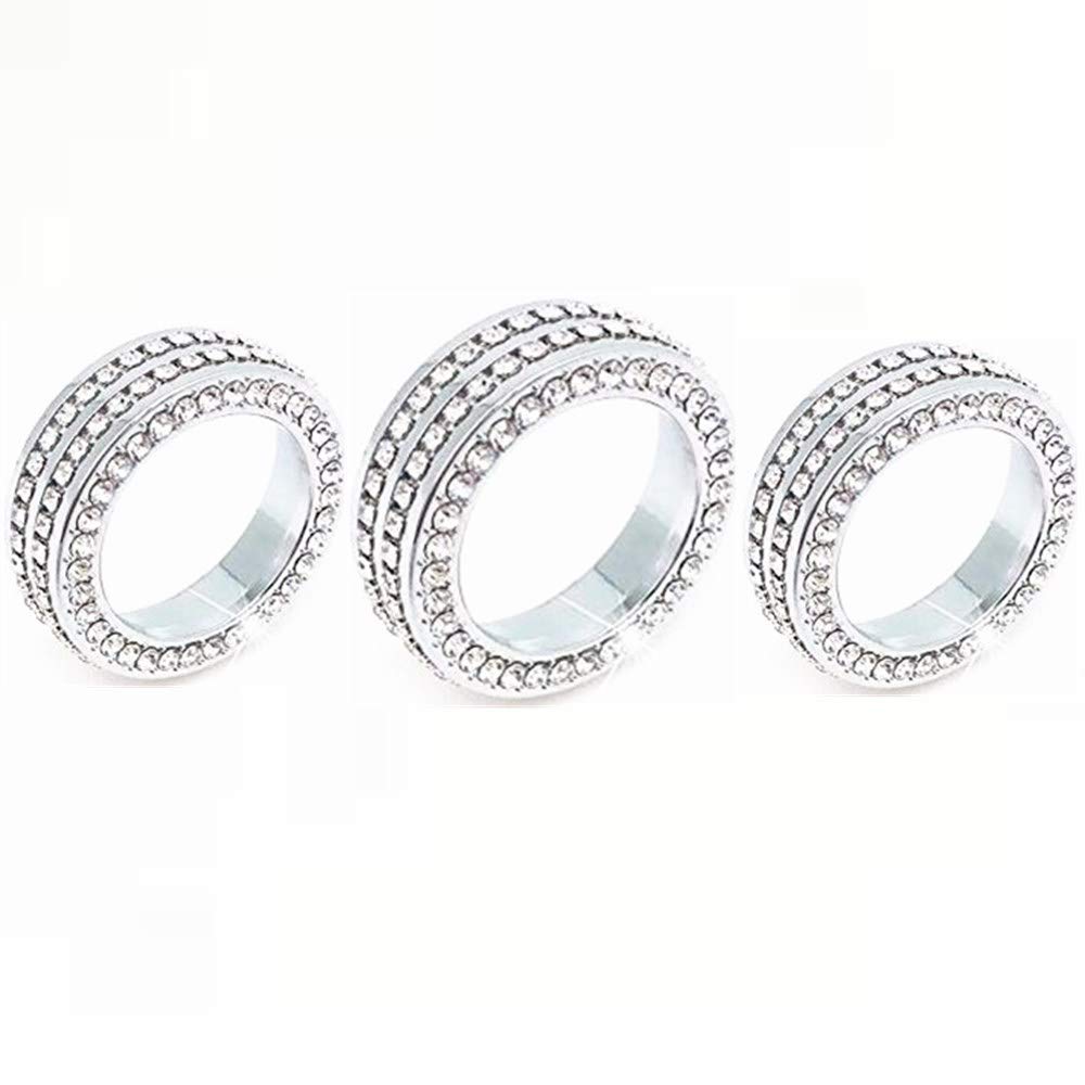 YUWATON Air Conditioner knobs Bling Accessories for Jaguar XJ 2010-2017 Rhinestone Decals Bling Accessory (Silver)