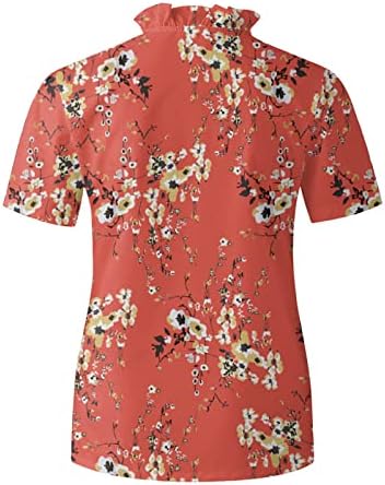 Blouses for Women Fashion 2023 Dreesy Short Sleeve V Neck Shirts Gradient Floral Polka Dot Print Casual Business Tops 4 Blouses for Women Fashion 2023 Dreesy Short Sleeve V Neck Shirts Gradient Floral Polka Dot Print Casual Business Tops