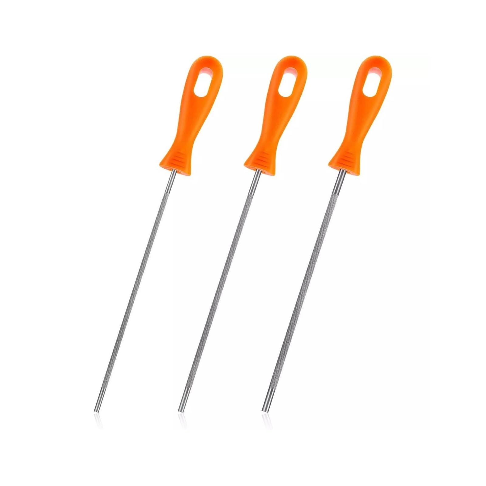 Accessoires de Jardin Lot de 3 Limes à chaîne pour affûteuse de tronçonneuse Rondes (3 pièces 5/32, 7/32, 3/16 Pouces) Haute Performance