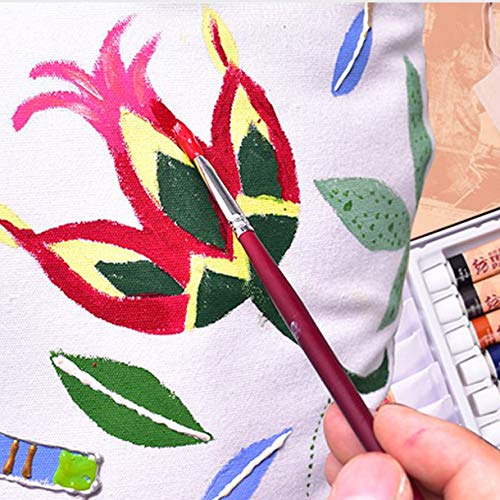 Hapree Permanent Fabric Paint with Palette Bonus, 18 Vibrant Colors Textile Paints Dye for T-Shirt Clothing Canvas Wood Ceramic Glass, 18 x 12ml (0.4 fl.oz)
