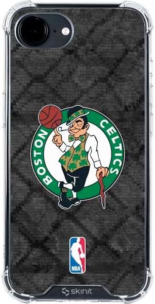 Skinit Clear Phone Case Compatible with iPhone 16e - Officially Licensed NBA Boston Celtics Black Secondary Logo Design