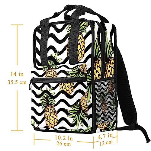 Sac à dos pour garçons à rayures noires et blanches pour l'école - 5