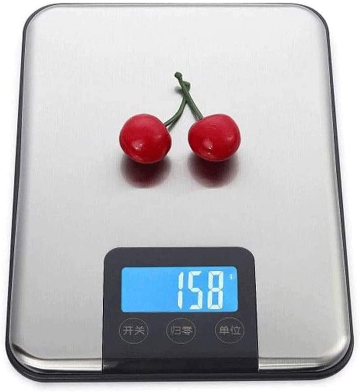 Lebensmittelwaage, 10 kg, digitale Küchenwaage, Gewicht Gramm und oz zum Kochen, Backen, 1 g präzise Skalierung, Edelstahl