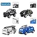Hautton Diecast Police Cars Toy Vehicles, 6 Pack Alloy Metal Toys Model Cars Playset Police Patrol SWAT Truck Toy Cars for Kids Boys Toddlers