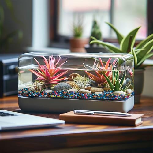 Image of 0.88 LB Colored & Black Pea Gravel,Succulent Cactus Topper Dressing Pebbles | Colorful Pearlized Stones,Bonsai Soil Cover,Terrarium Fairy Garden Landscape,Vase Fillers,Fish Bowl,Home Decor,3-6mm