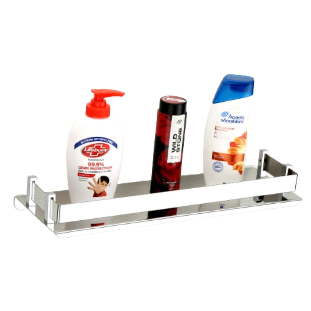 Rkoing Stainless Steel Bathroom Shelf/Kitchen Shelf/Bathroom Shelf and Rack/Bathroom Accessories/Chrome Finis(12 X 5 Inches)