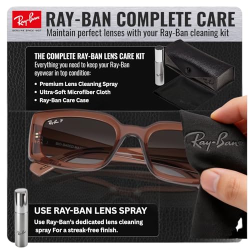 Image of Ray-Ban RB4395 KILIANE BIO-BASED Square-Round Shaped Sunglasses for Men & Women with Official RAYBAN Eyewear Kit