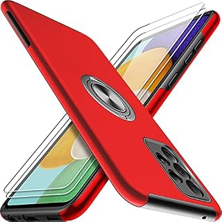 AOUIA Shockproof for Samsung Galaxy A52/A52s 5G Case with 2 Screen Protector, [TPU Flexible Frame + Hard PC Back] [Scratch Resistant] [Fingerprint Resistant], Slim Thin Samsung A52 Case 6.5 (Green)