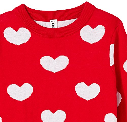image for Kid Nation Girls Long Sleeve Sweater Love Heart Valentine Sweater Knit