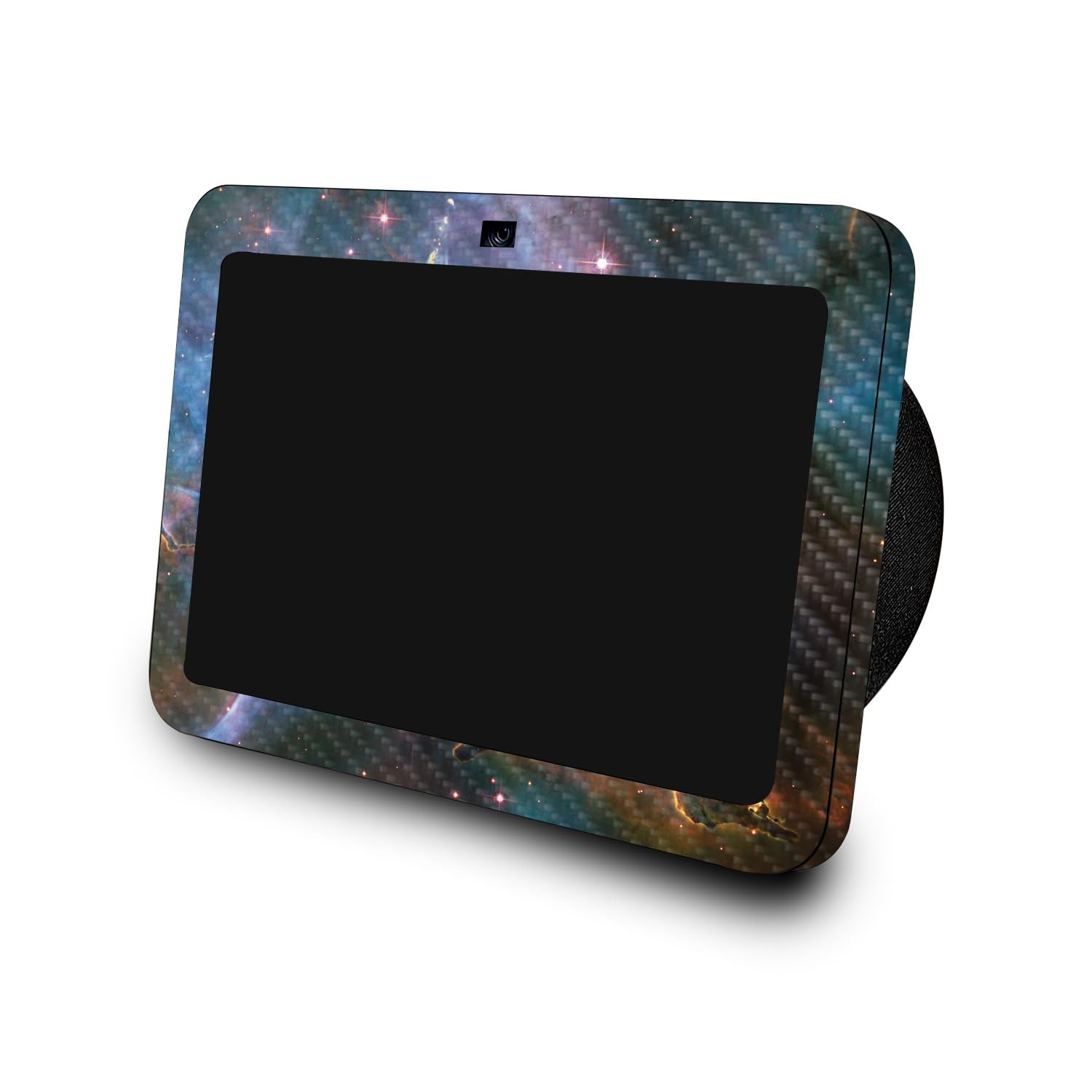 Carbon Fiber Skin Compatible with Amazon Echo Show 8 (3rd Gen, 2023) - Golden Nebula - Premium 3M Vinyl Protective Wrap Decal Cover - Easy to Apply | Crafted in The USA by MightySkins
