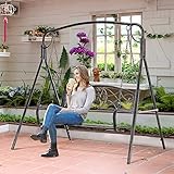 Gartenschaukel für 2 Personen Hollywoodschaukel Schaukelbank Metall Bronze - 2
