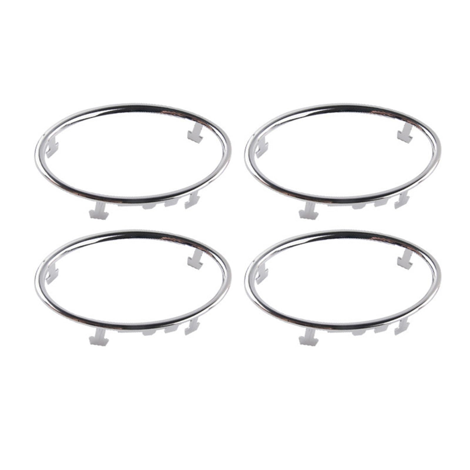 Decoration Interior Trim for for Focus 2 MK2 2005-2013 1 /4Piece Car Air Conditioning Trim Outlet Decoration Circle Ring Sticker(4Piece Birght Silver)