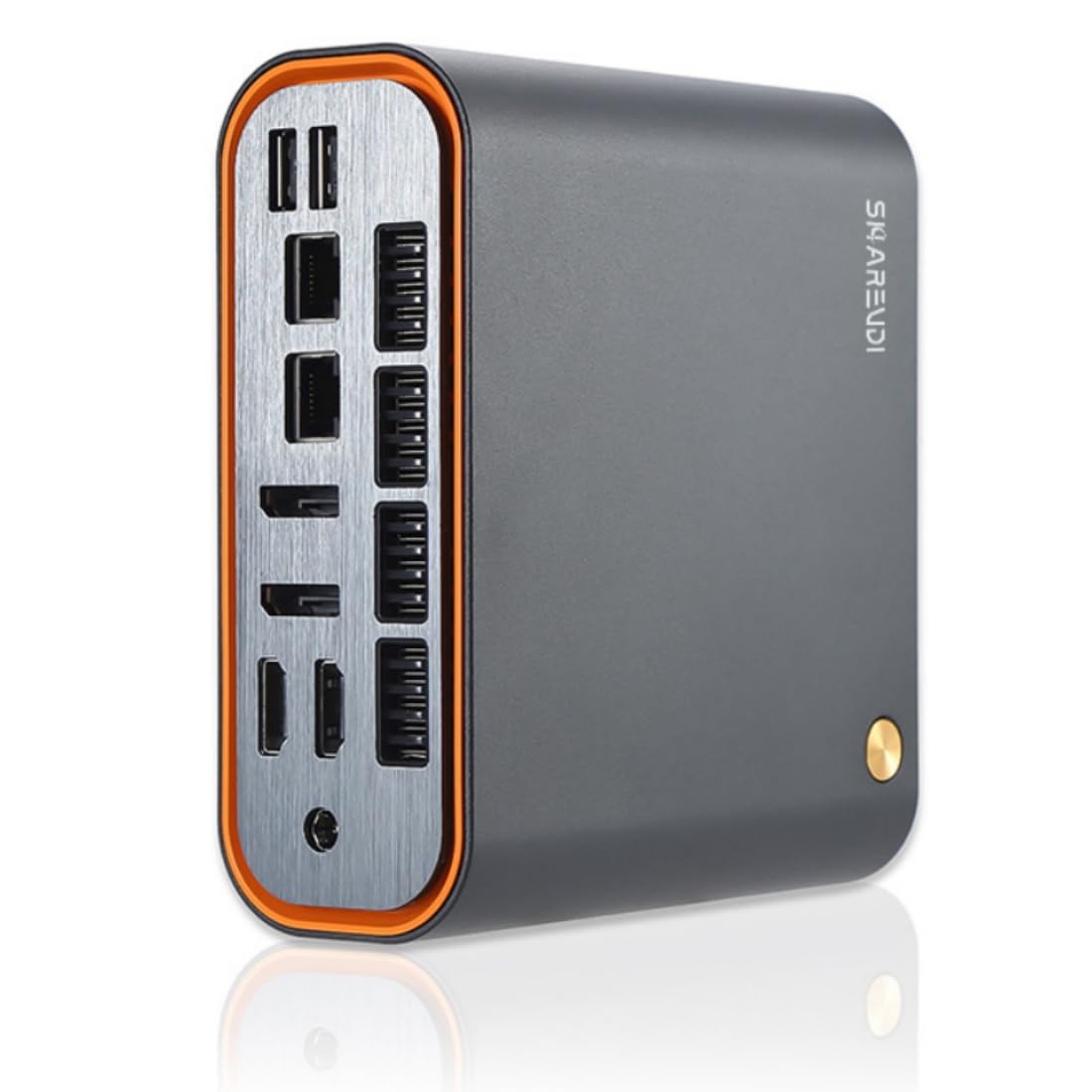 Mini-PC, Intel Core 1215U der 12. Generation mit bis zu 4,40 GHz, 8K-Vierfach-Display, Desktop-PC, Wi-Fi 6, BT 5, 6 USB, 2 LAN, DP, HD, Typ-C, Win 11 Pro (16 GB DDR5, 512 GB M.2-SSD)