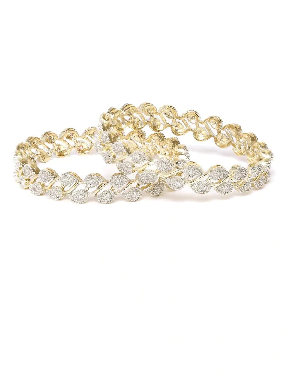 B1 Fashion Beautiful Design American Diamond Gold Plated Bangles for Women and Girls (2.2) (B09R7PMK9K) Amazon Price History, Amazon Price Tracker