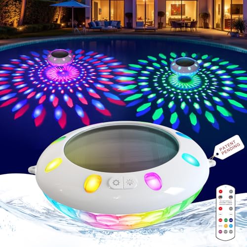 AearKing Lumière Piscine Flottante avec Télécommande, Lampe Piscine Solaire de Couleur...