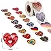 800 Pieces Valentines Heart Roll Stickers for Kids, Colorful Heart Shaped Sticker Love Decorative Labels for Valentines Decoration Wedding Party Accessories