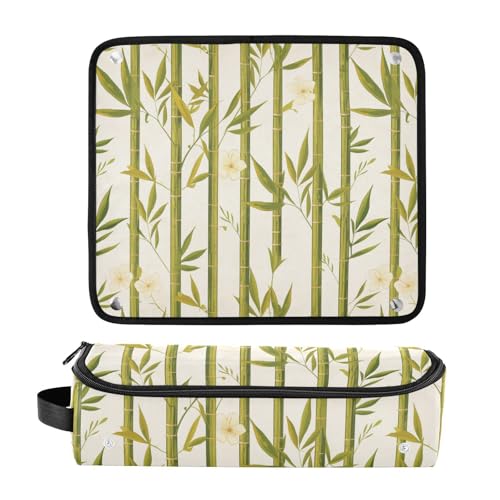 Organizador para herramientas de cabello Floral White 2 en 1 miniatura 3