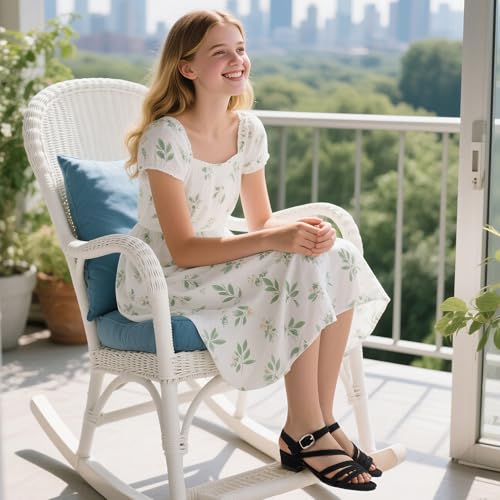 Image of PANDANINJIA Girls Heels Dress Shoes Open Toe Low Heel Sandals Flower Girl Toddler Little Big Kids Wedding Party Shoes