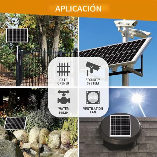 Panel solar monocristalino de 30W y 18V con conectores MC4 marca DTV Electronics para caravanas 7