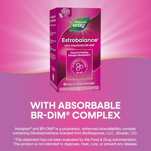 Nature's Way Estrobalance, Absorbable BR-DIM, Vegan, 60 Tablets - image 4