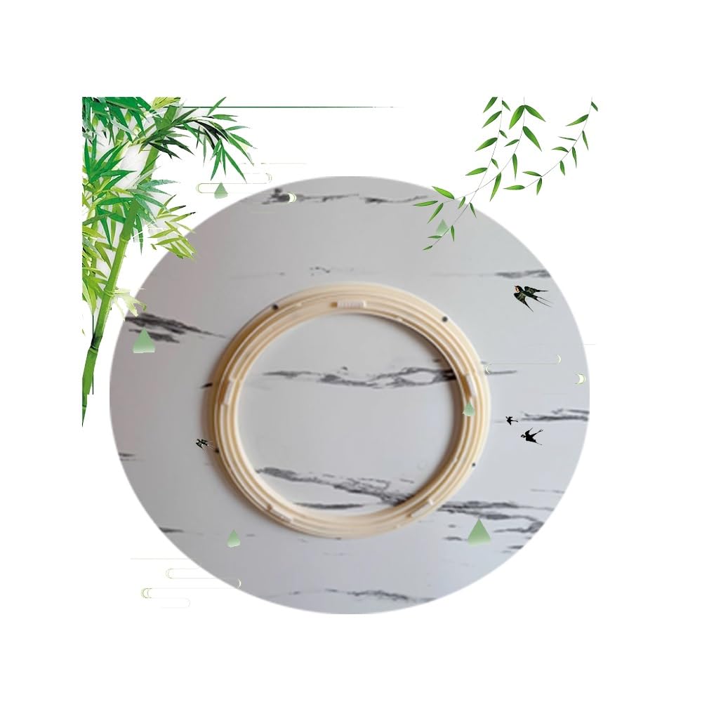 Bandeja giratoria de madera maciza de 20 pulgadas, acabado de mármol blanco, perfecta para mesa de comedor de 25, 30, 40 y 50 cm, elegante tocadiscos de madera para decoración del hogar