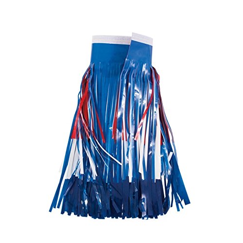 Anderson's Red, White & Blue Vinyl Fringe, 15 Inches x 10 Feet, Parade Float Decoration, Parade Float Decorations for Trailer Or Golf Cart, Patriotic Fringe for 4th of July