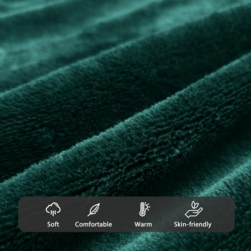 U2SKIIN Men's Plush Fleece Hooded Robe, Soft Warm Long Bathrobe with Pockets, Cozy Spa Shower Robe for Men with Front Zipper2