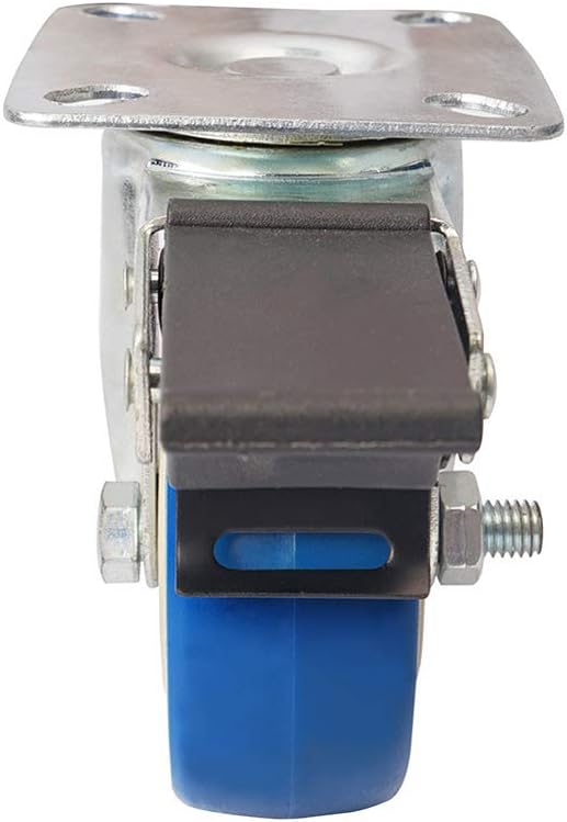 ヘビーデューティーキャスター スイベルキャスターホイール、4個 家具スイベルホイール スチールブラケット ダブルブレーキプレート付き