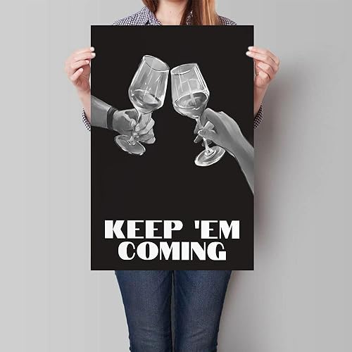 Miniatura 6 de 3 piezas de carrito de barra de champán retro, arte de pared en lienzo con texto en blanco y negro para fiesta de cóctel, pósteres de moda Y2K