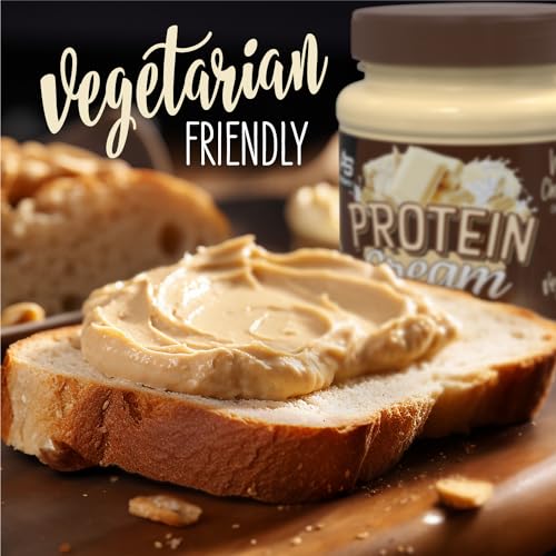 ALL STARS Protein Cream White Chocolate (330 g) – Der cremig leckere Protein Aufstrich ohne Zuckerzusatz & ohne Palmöl – 20% Whey Protein – High Protein Creme – Vegetarisch (Packung mit 2)