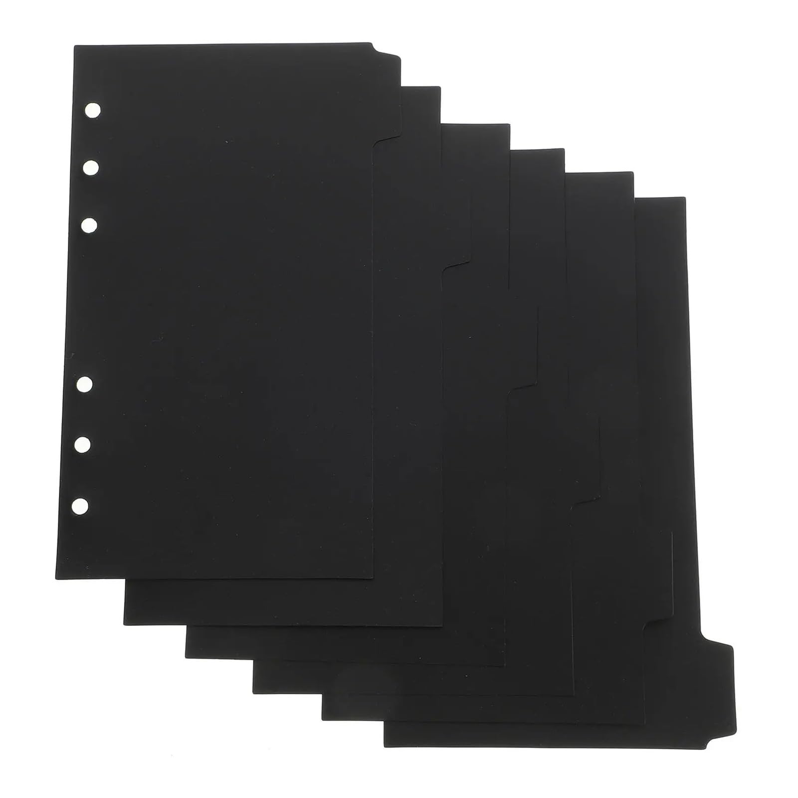 Separadores de carpetas de plástico, 36 hojas, pestañas para escribir para cuadernos de hojas sueltas, organización de documentos (transparente)
