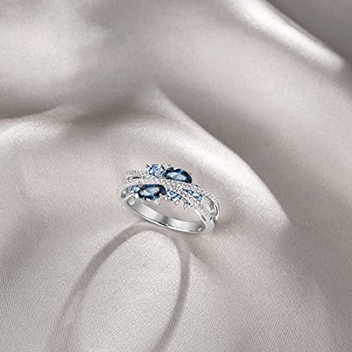 Santuzza 925 Sterling Silver Twist Ring White Cubic Zirconia Rings3