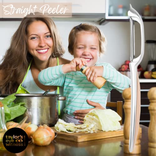 Premium Silver Straight Vegetable Peeler, Taylors Eye Witness, Great Kitchen Gadget - Image 2