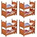 Veemoon Wooden Doll Bunk Bed,Simulation Dollhouse Miniature Bunk Bed Accessories DIY Doll House Room Decor Dolls Cot Model Dolls Bed