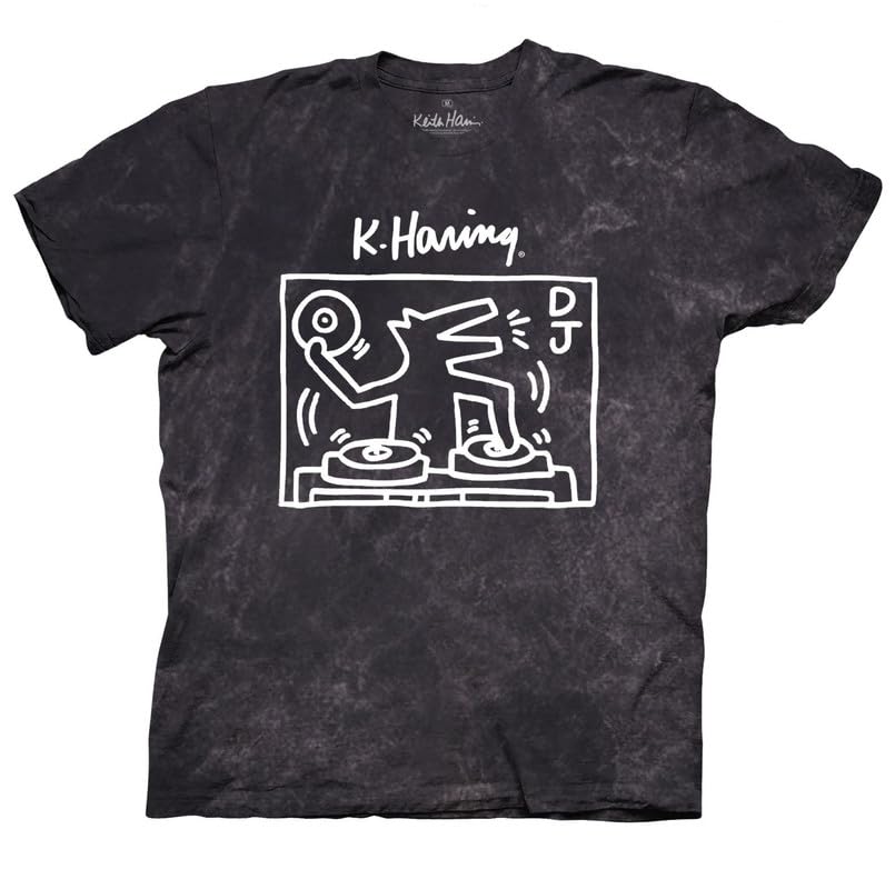 Keith Haring Iconic Artwork Elevated Ink Tie Dye T-Shirts for Men or Women