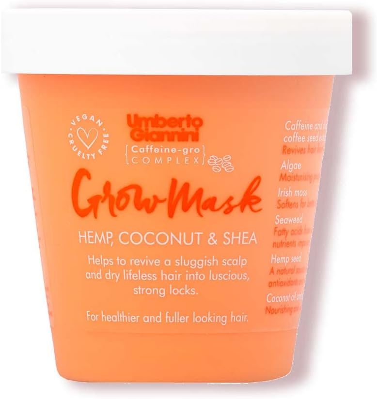 Umberto GianniniGrow Mask For Dry, Damaged, Chemically Treated Hair Vegan Cruelty Free