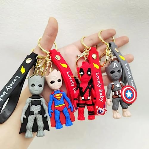 Image of MALKIN Groot | Batman| Key chains for Bikes | Anime | Car Key Chain | Key Chain for Car | | Marvel | Avengers Keychains