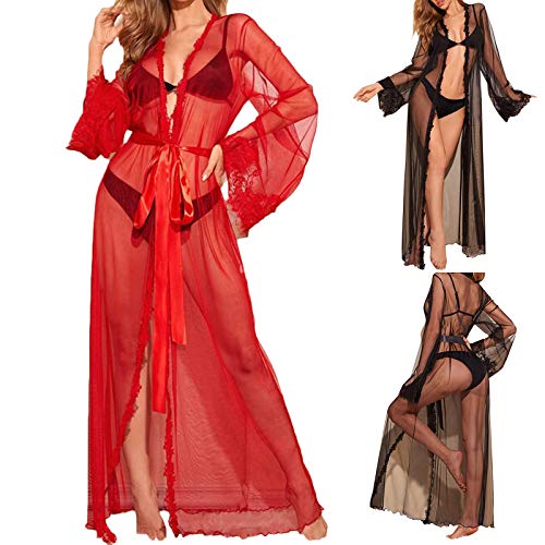 AxiBa Novas mulheres sexy contraste renda rede cinto robe biquíni camisa curta vestido de praia