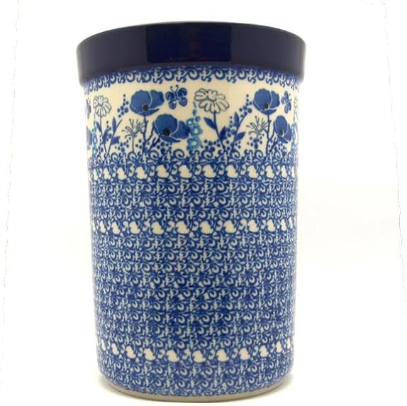 Polish Pottery Wine Crock - Evening Poppies