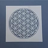 malerschablonen jugendstil  Schablone, Wandschablone – Blume des Lebens, 7510, Ø 30-80cm, XXL Malerschablone, Wandgestaltung