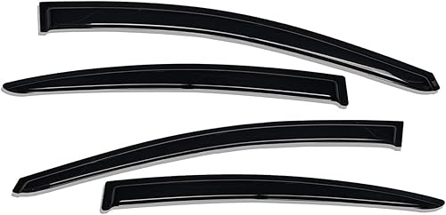 Miniatura 6 de Lightronic Visera de ventana de ventilación automática de montaje exterior extraduradera, se adapta a Honda Accord 2008-2012 (Sedan), protección UV,