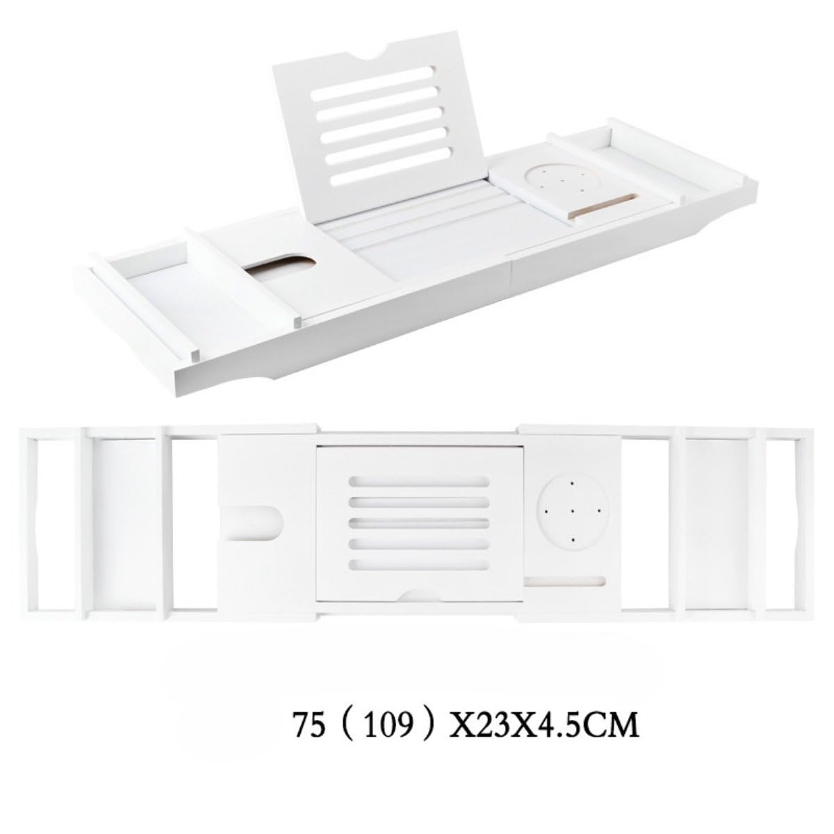 Vassoio da bagno espandibile in bambù antiscivolo, con supporto per bicchieri di vino e tablet, perfetto per spa relax e cura di sé, regalo per donne