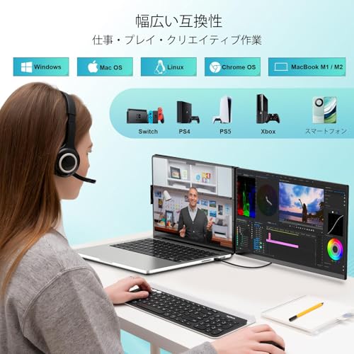 LGGST LGGST デュアルモバイルモニター 15.6インチ FHD 1080P の商品画像 6