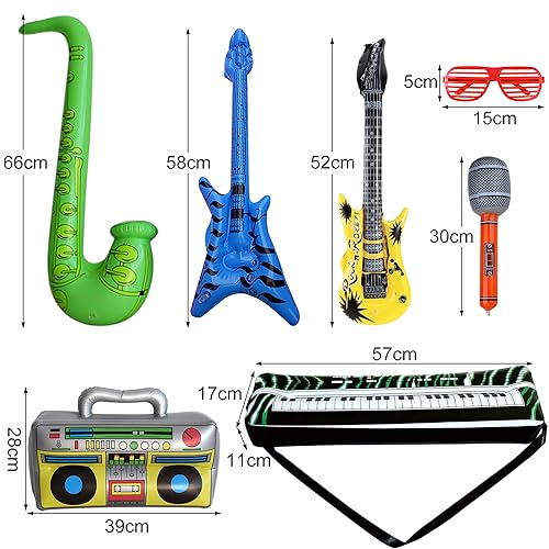 Fournitures de fête pour carnaval avec instruments gonflables de musique